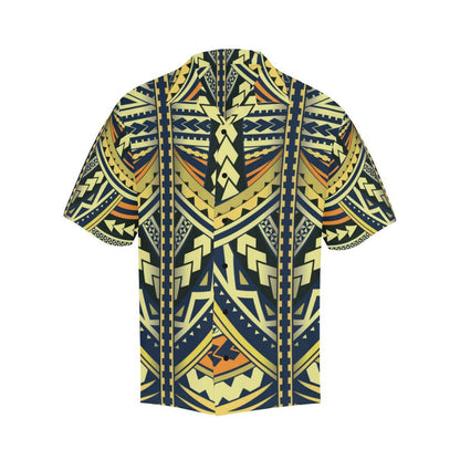 Polynesian Tattoo Print Men Aloha Hawaiian Shirt