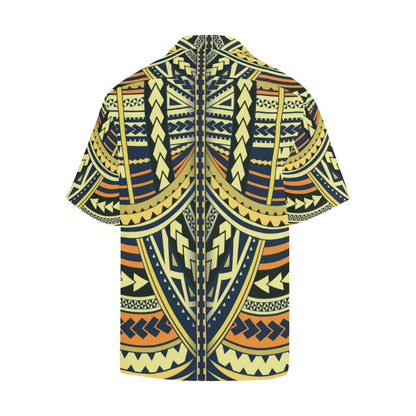 Polynesian Tattoo Print Men Aloha Hawaiian Shirt