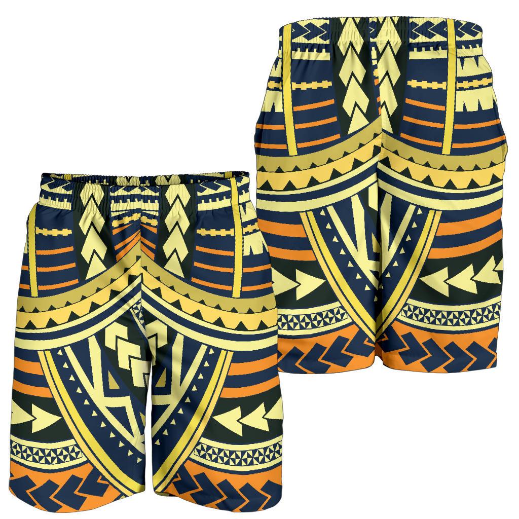 Polynesian Tattoo Print Mens Shorts-JTAMIGO.COM