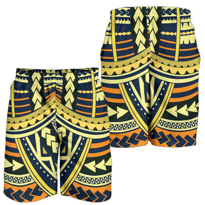 Polynesian Tattoo Print Mens Shorts-JTAMIGO.COM