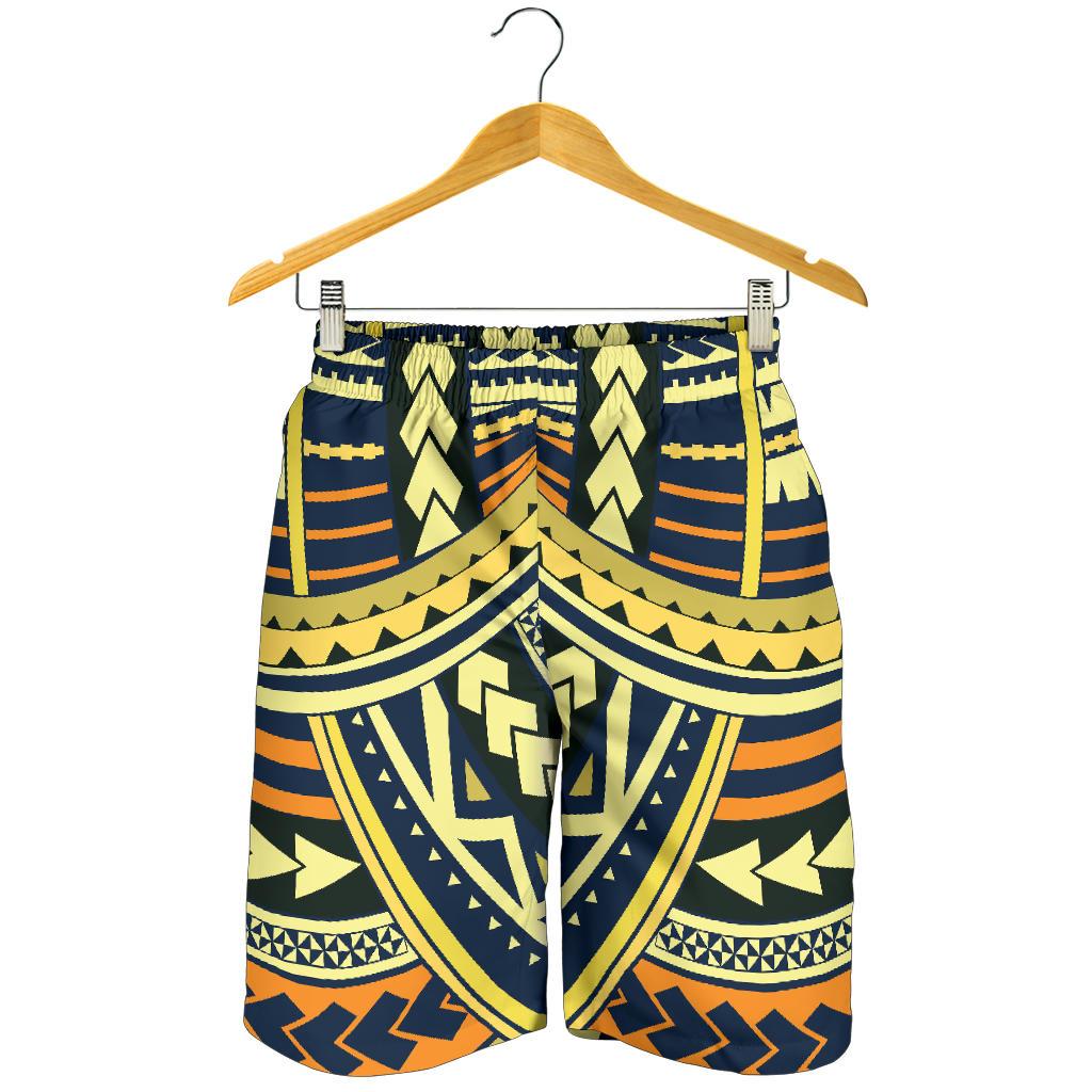 Polynesian Tattoo Print Mens Shorts-JTAMIGO.COM