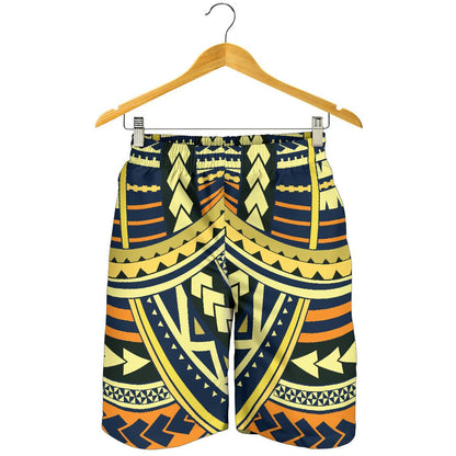 Polynesian Tattoo Print Mens Shorts-JTAMIGO.COM