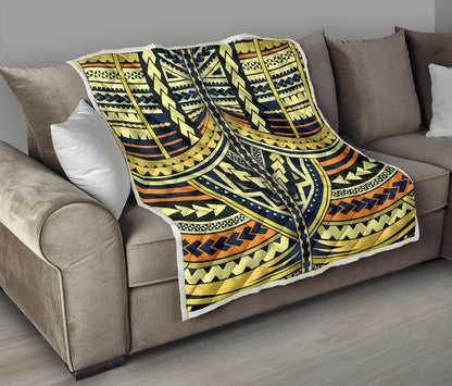 Polynesian Tattoo Print Premium Quilt-JTAMIGO.COM