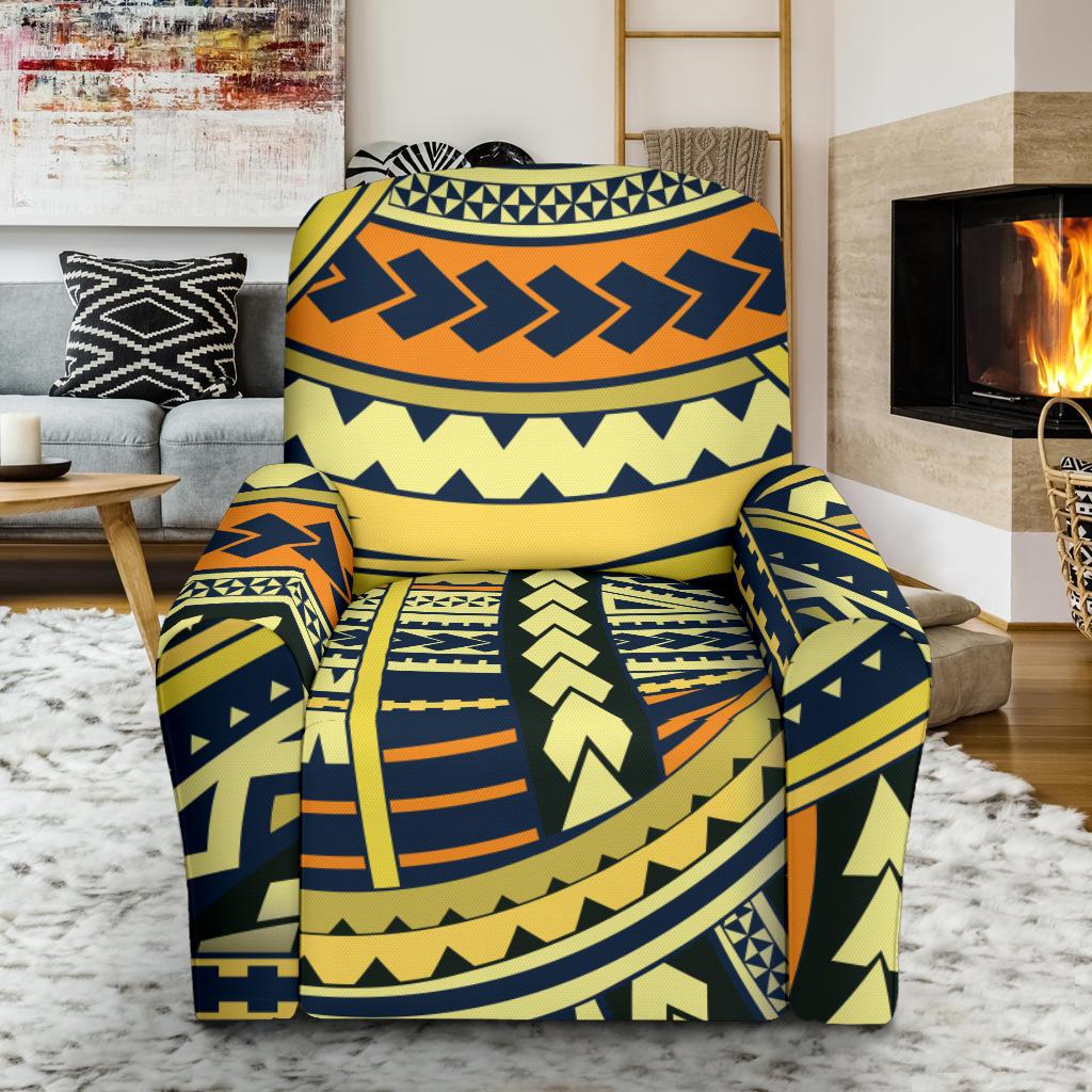 Polynesian Tattoo Print Single Sofa Slipcover -JTAMIGO.COM