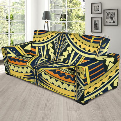 Polynesian Tattoo Print Sofa Slipcover-JTAMIGO.COM