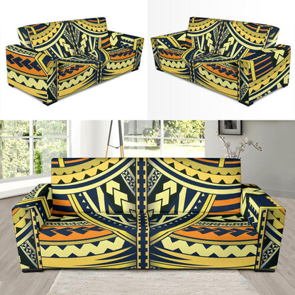 Polynesian Tattoo Print Sofa Slipcover-JTAMIGO.COM