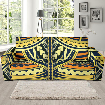 Polynesian Tattoo Print Sofa Slipcover-JTAMIGO.COM