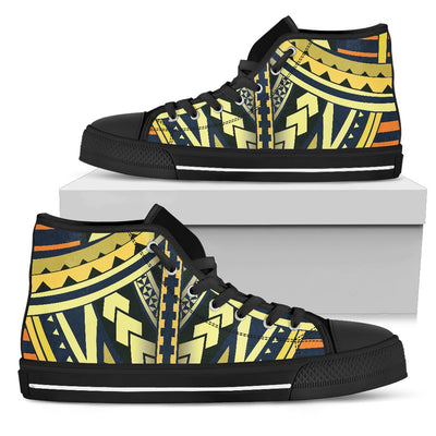 Polynesian Tattoo Print Women High Top Shoes