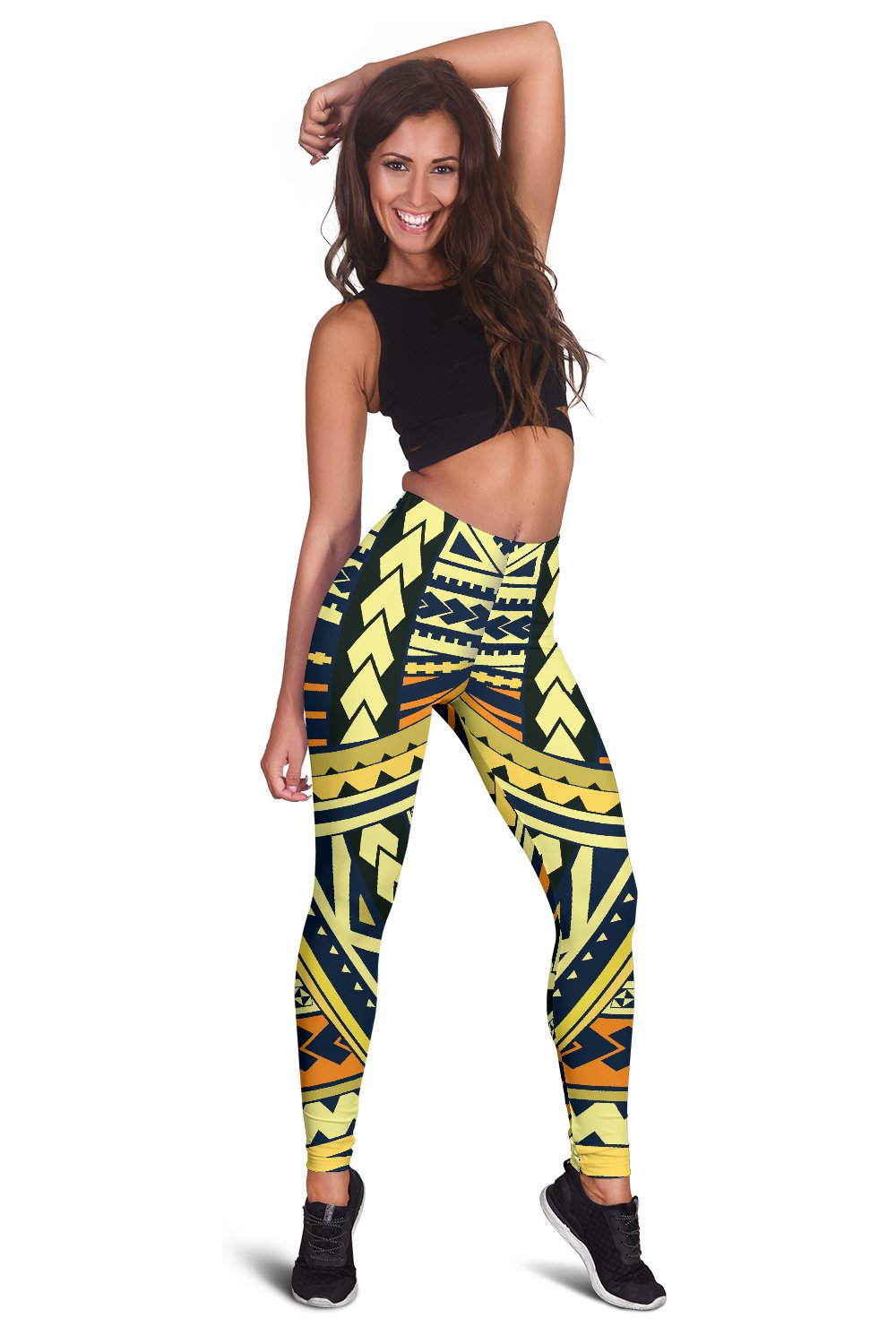 Polynesian Tattoo Print Women Leggings