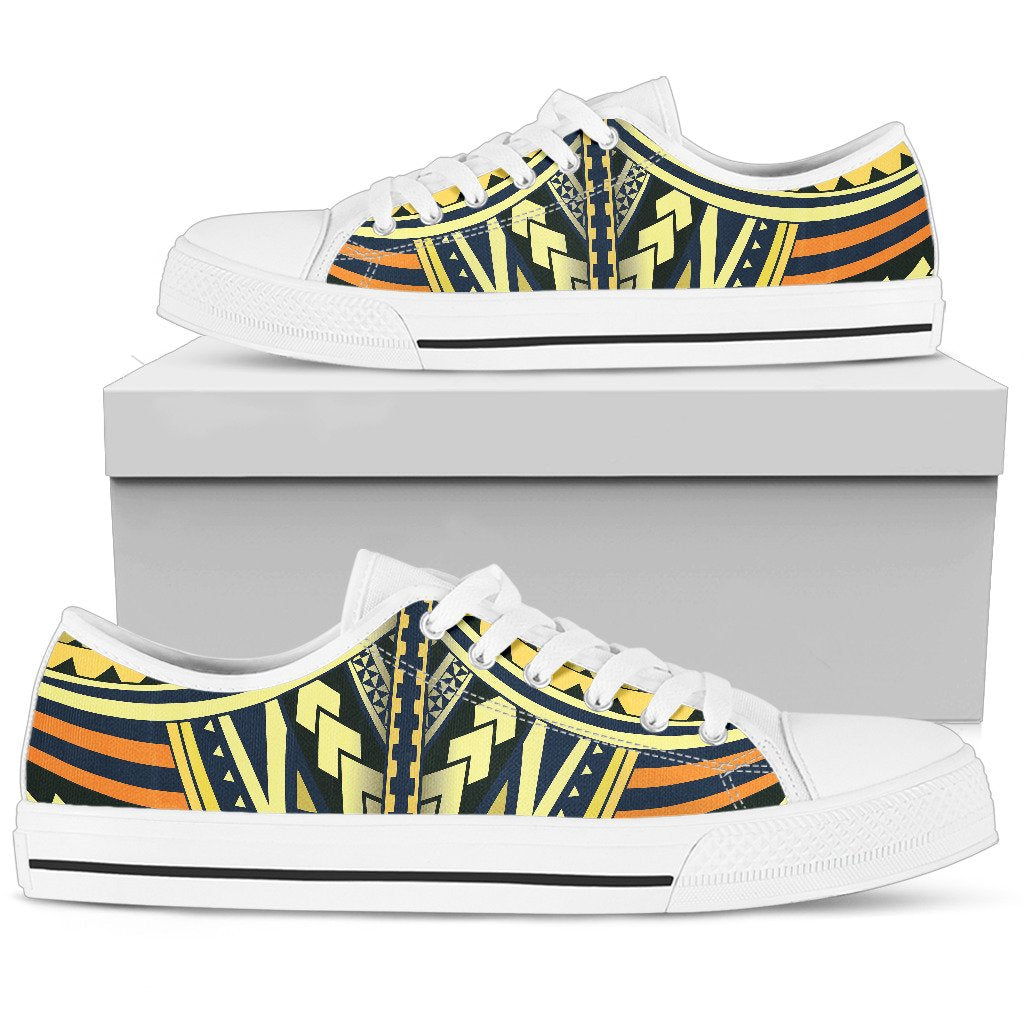 Polynesian Tattoo Print Women Low Top Shoes-JTAMIGO.COM