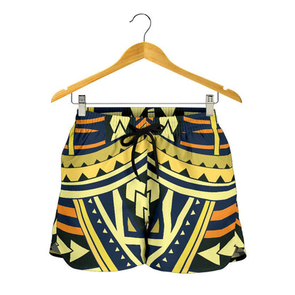 Polynesian Tattoo Print Women Shorts-JTAMIGO.COM