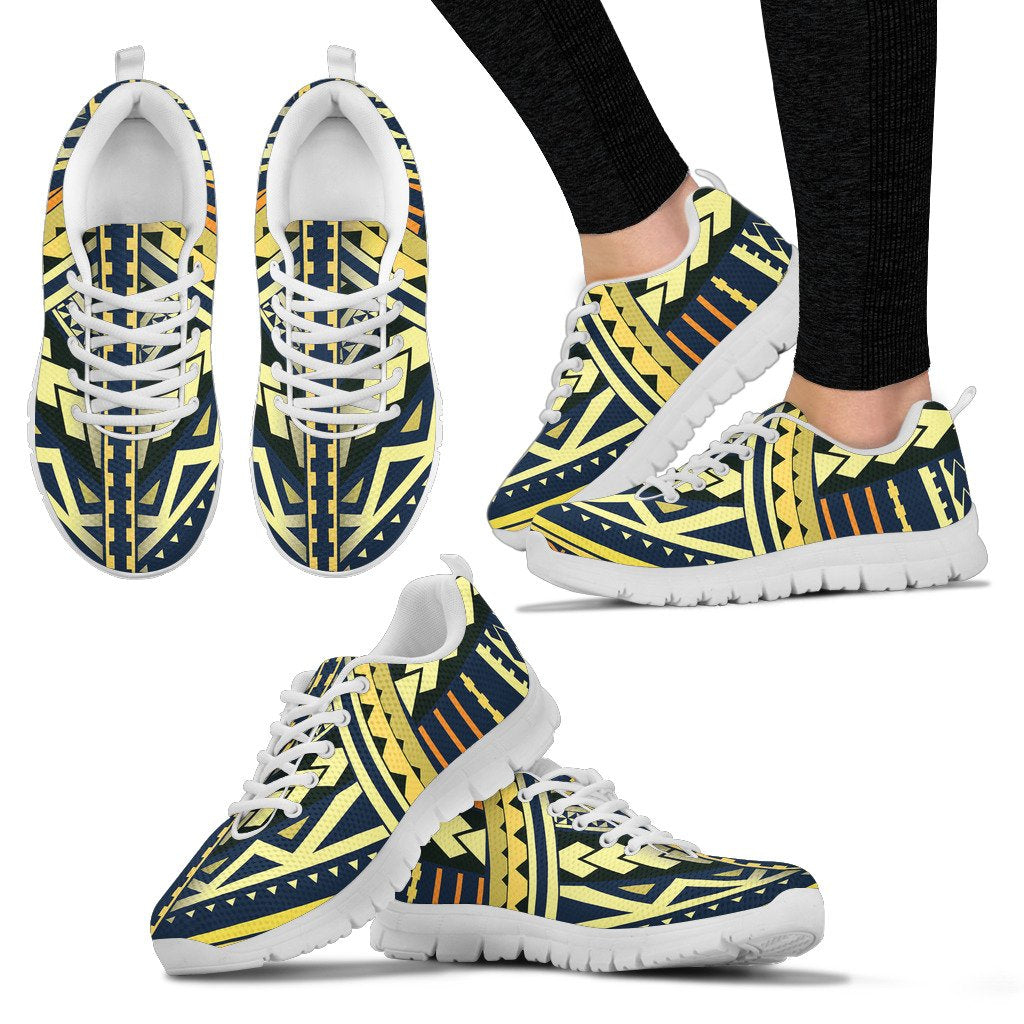 Polynesian Tattoo Print Women Sneakers Shoes