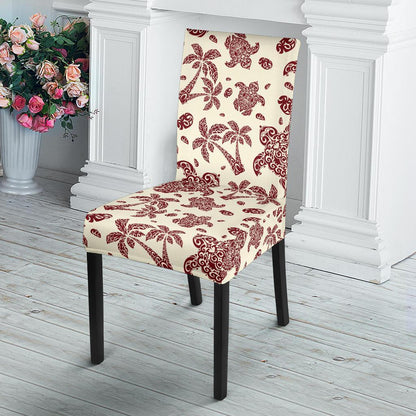 Polynesian Tattoo Turtle Themed Dining Chair Slipcover-JTAMIGO.COM