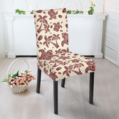 Polynesian Tattoo Turtle Themed Dining Chair Slipcover-JTAMIGO.COM