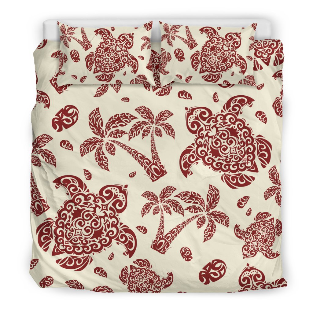 Polynesian Tattoo Turtle Themed Duvet Cover Bedding Set