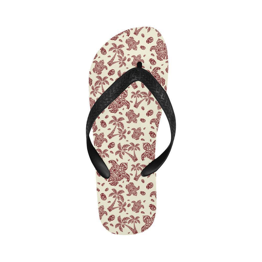 Polynesian Tattoo Turtle Themed Flip Flops-JTAMIGO.COM