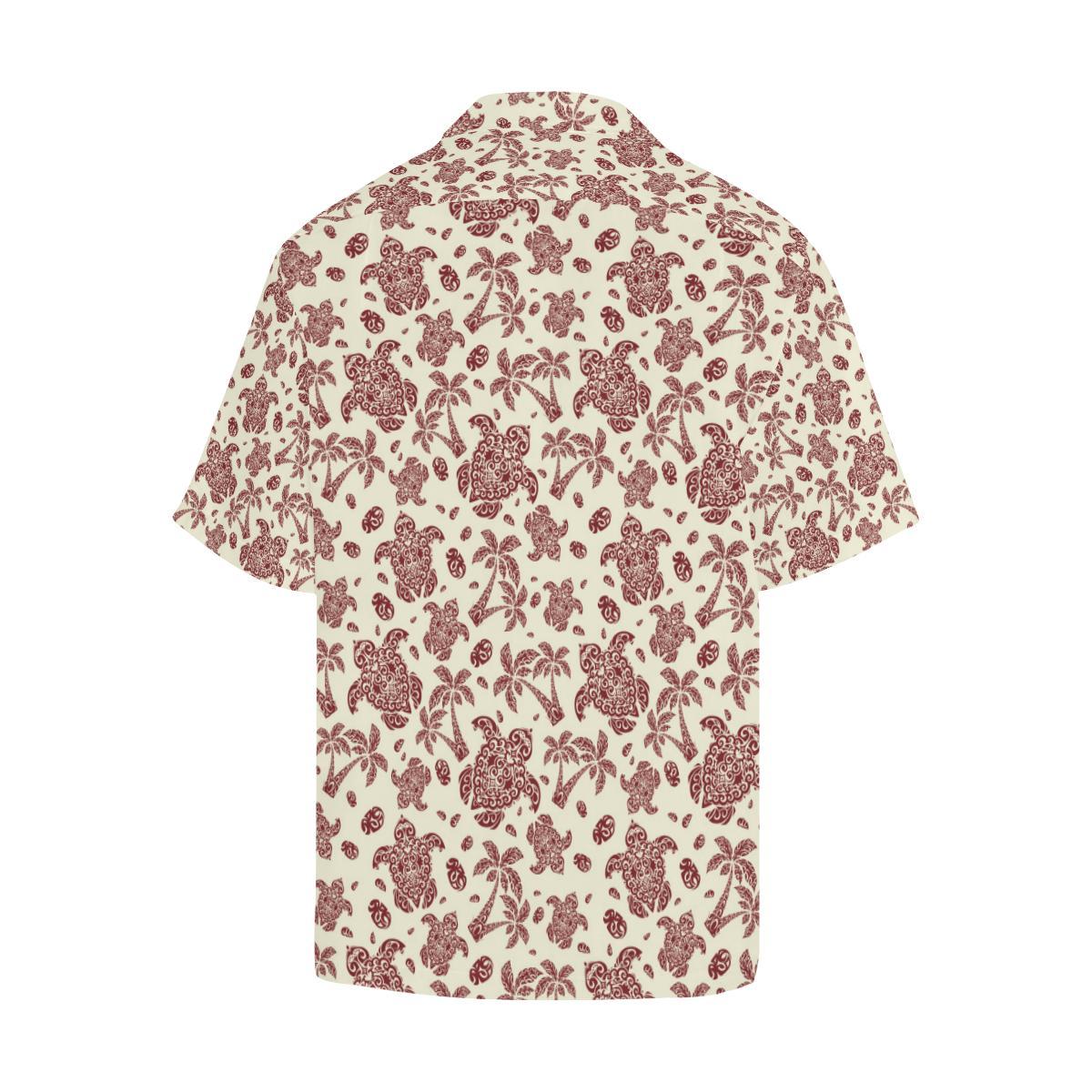 Polynesian Tattoo Turtle Themed Men Aloha Hawaiian Shirt