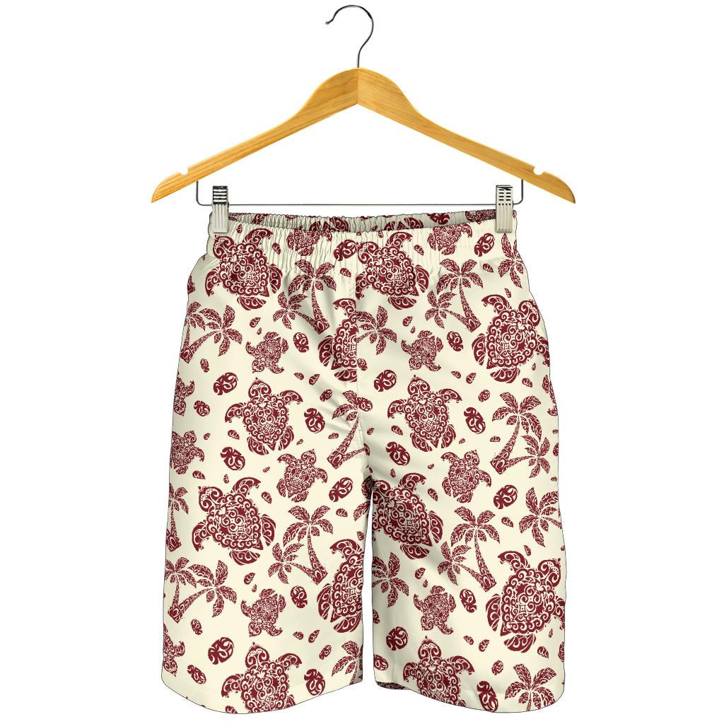 Polynesian Tattoo Turtle Themed Mens Shorts-JTAMIGO.COM