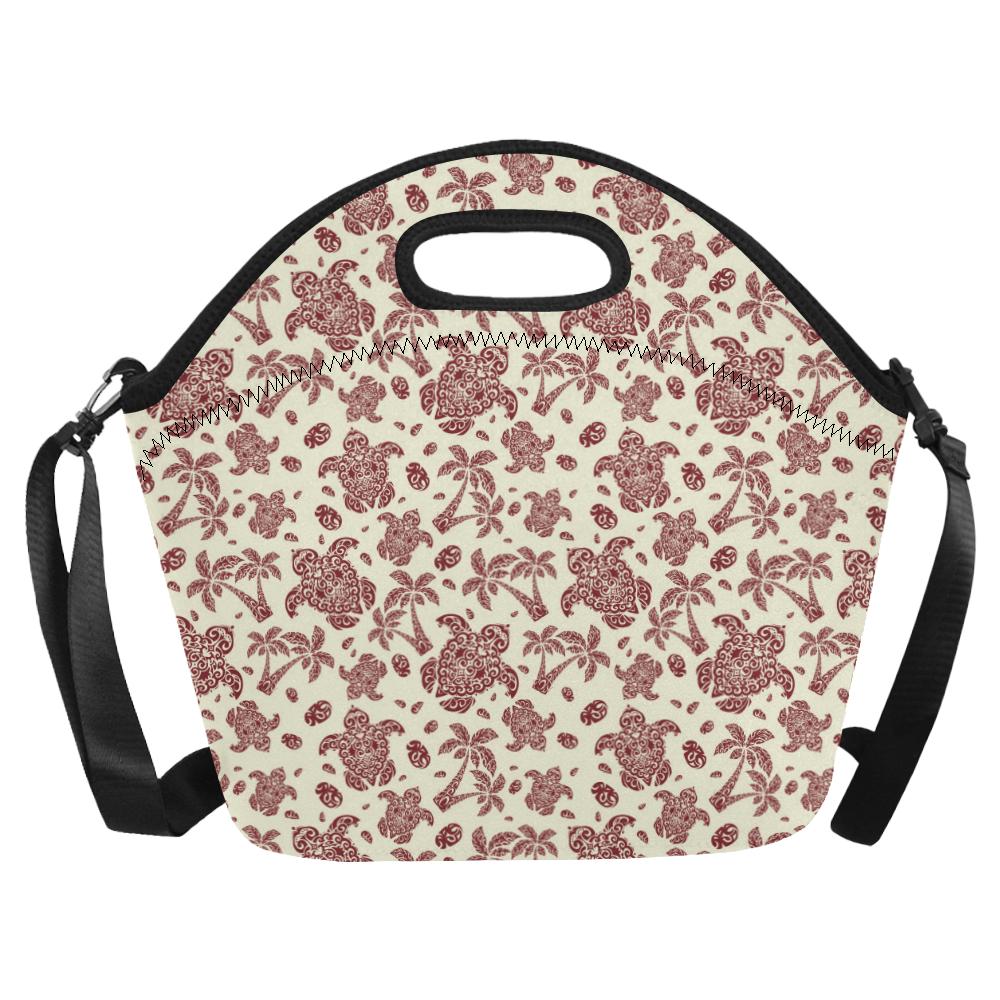 Polynesian Tattoo Turtle Themed Neoprene Lunch Bag (Model 1669)(Large)-JTAMIGO.COM