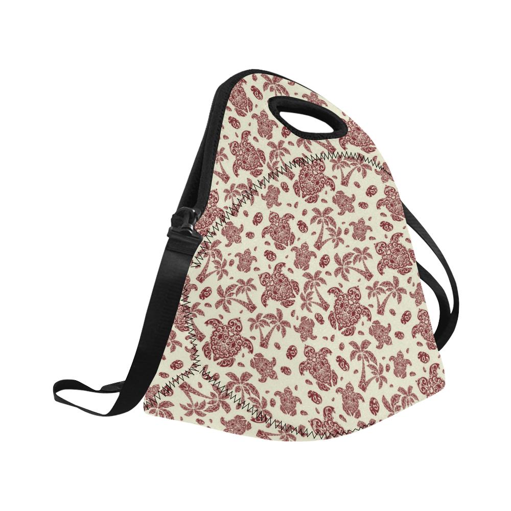 Polynesian Tattoo Turtle Themed Neoprene Lunch Bag (Model 1669)(Large)-JTAMIGO.COM