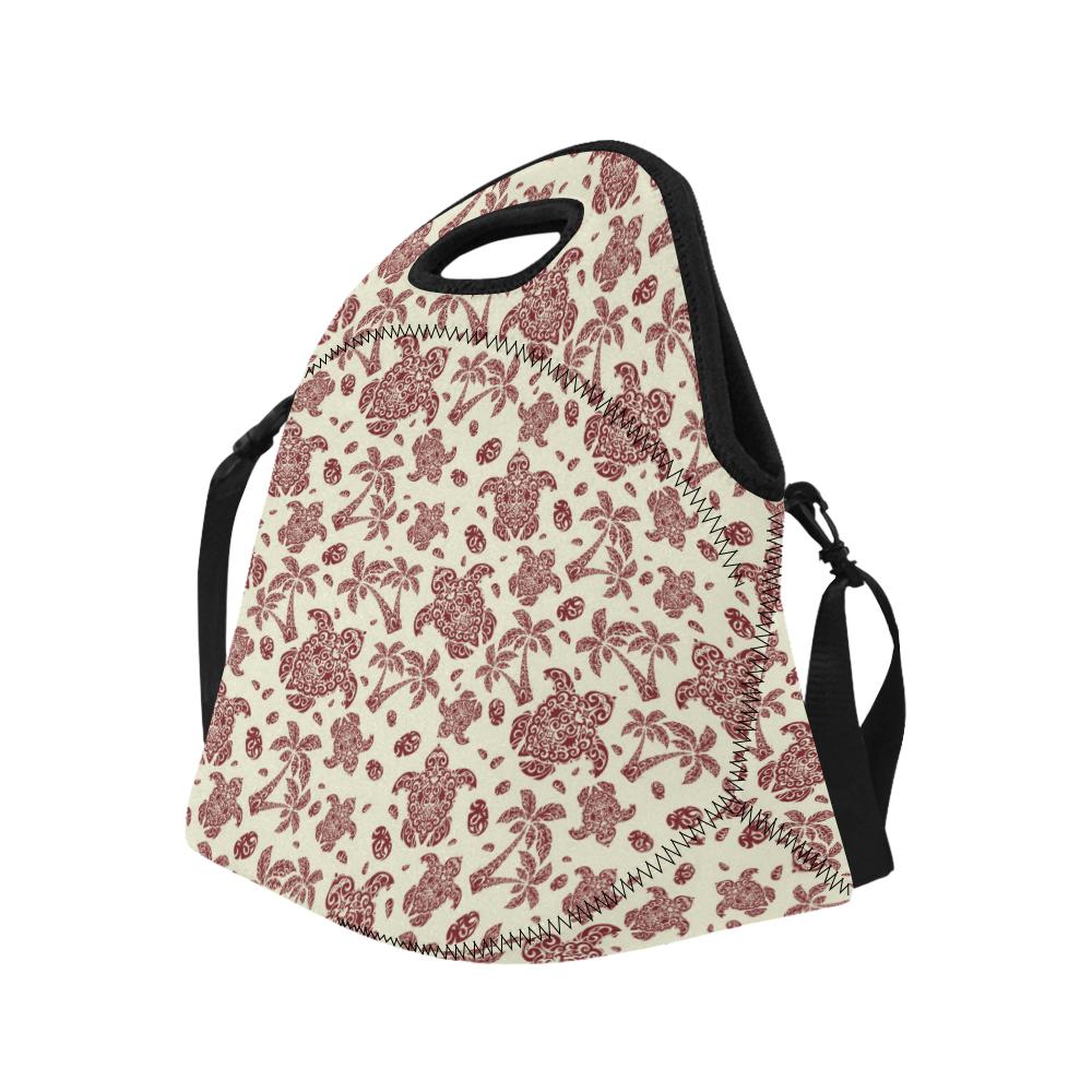 Polynesian Tattoo Turtle Themed Neoprene Lunch Bag (Model 1669)(Large)-JTAMIGO.COM