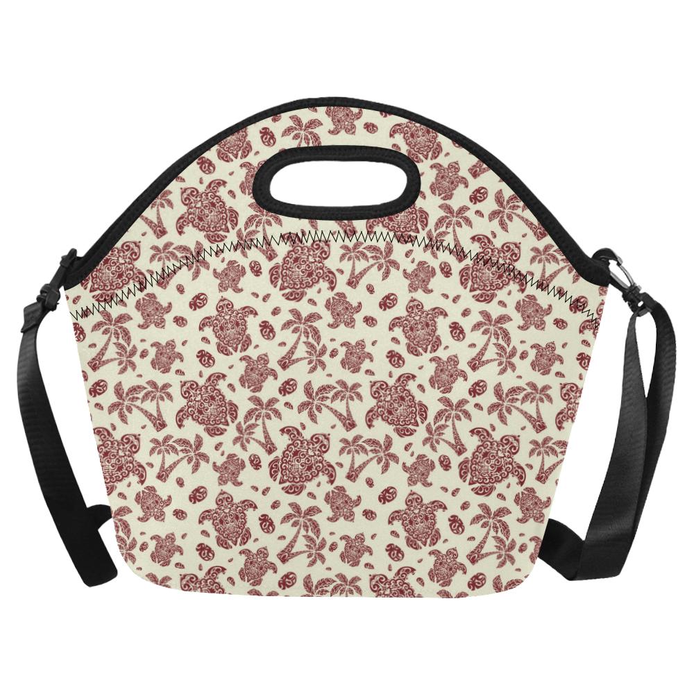 Polynesian Tattoo Turtle Themed Neoprene Lunch Bag (Model 1669)(Large)-JTAMIGO.COM