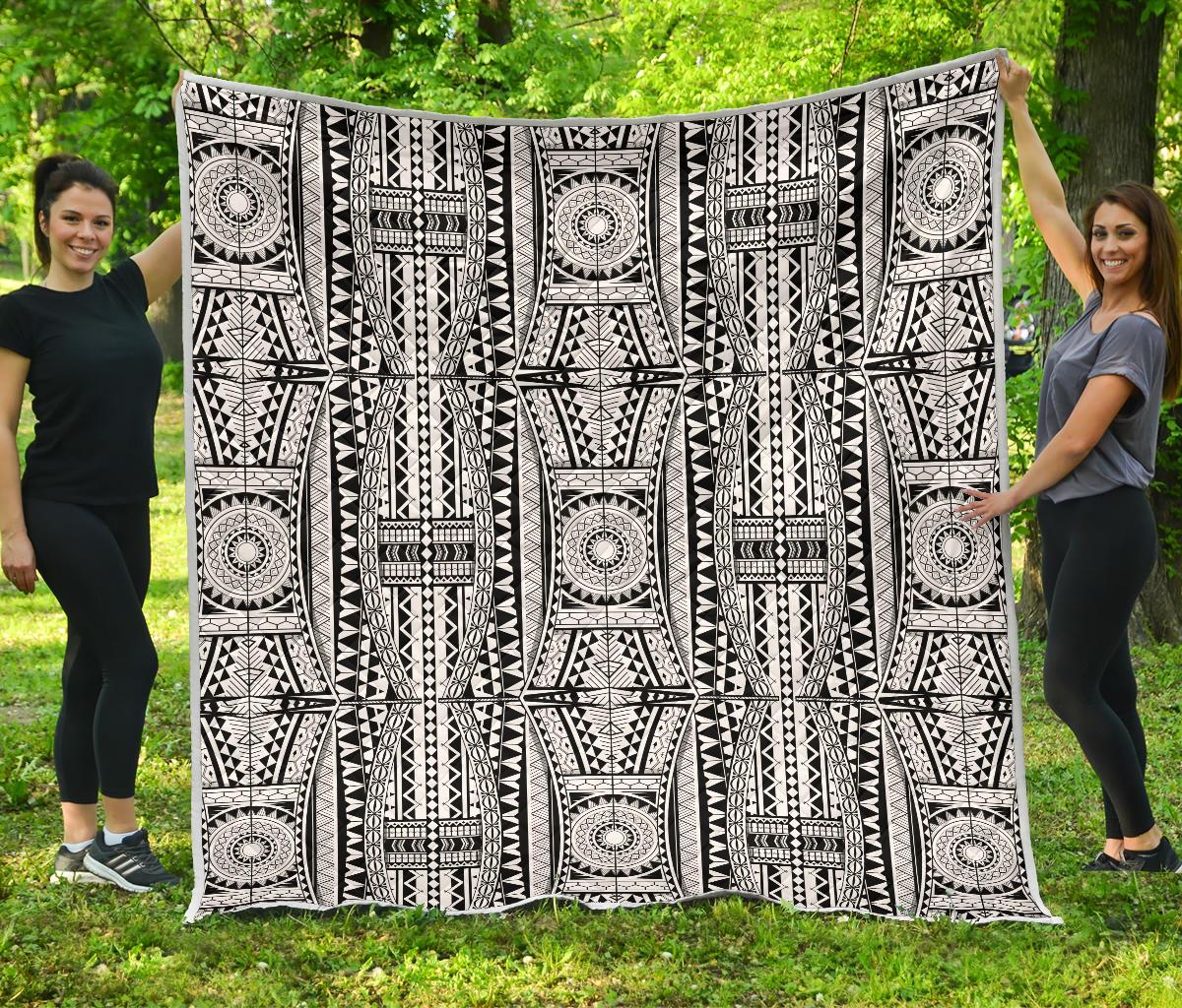 Polynesian Tattoo Turtle Themed Premium Quilt-JTAMIGO.COM