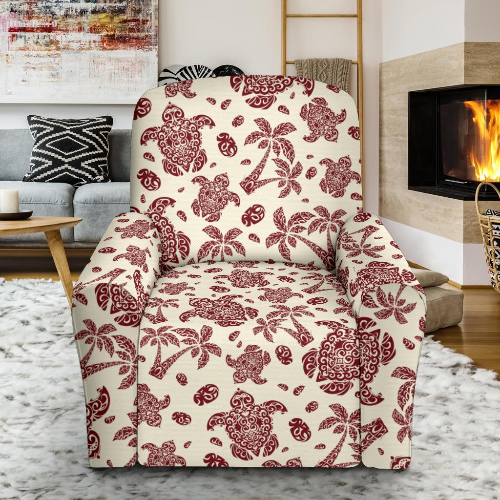 Polynesian Tattoo Turtle Themed Single Sofa Slipcover -JTAMIGO.COM