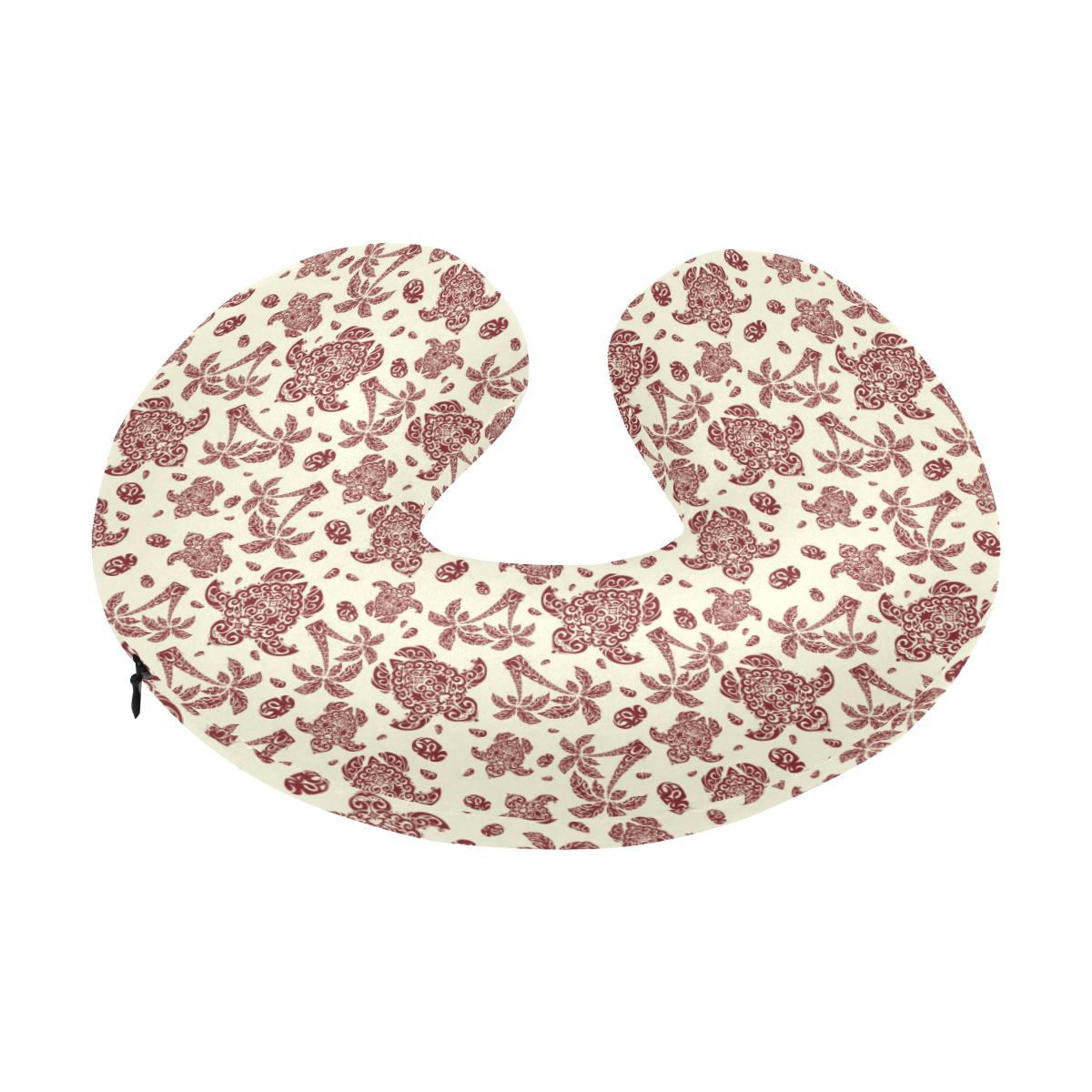 Polynesian Tattoo Turtle Themed U-Shaped Travel Neck Pillow-JTAMIGO.COM