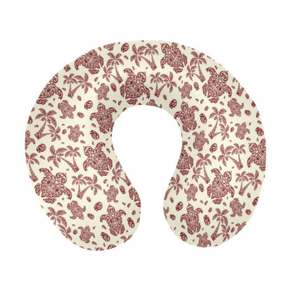 Polynesian Tattoo Turtle Themed U-Shaped Travel Neck Pillow-JTAMIGO.COM