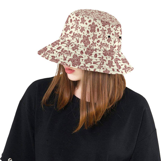 Polynesian Tattoo Turtle Themed Unisex Bucket Hat