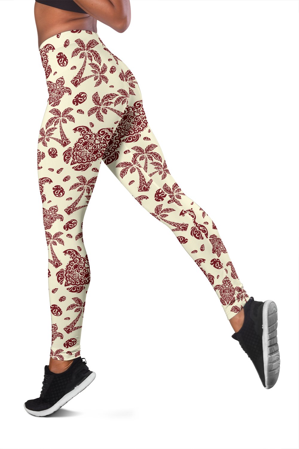 Polynesian Tattoo Turtle Themed Women Leggings