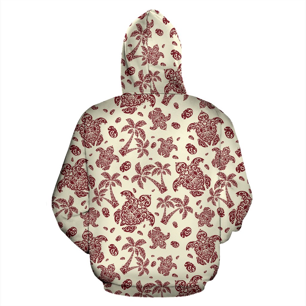 Polynesian Tattoo Turtle Themed Zip Up Hoodie