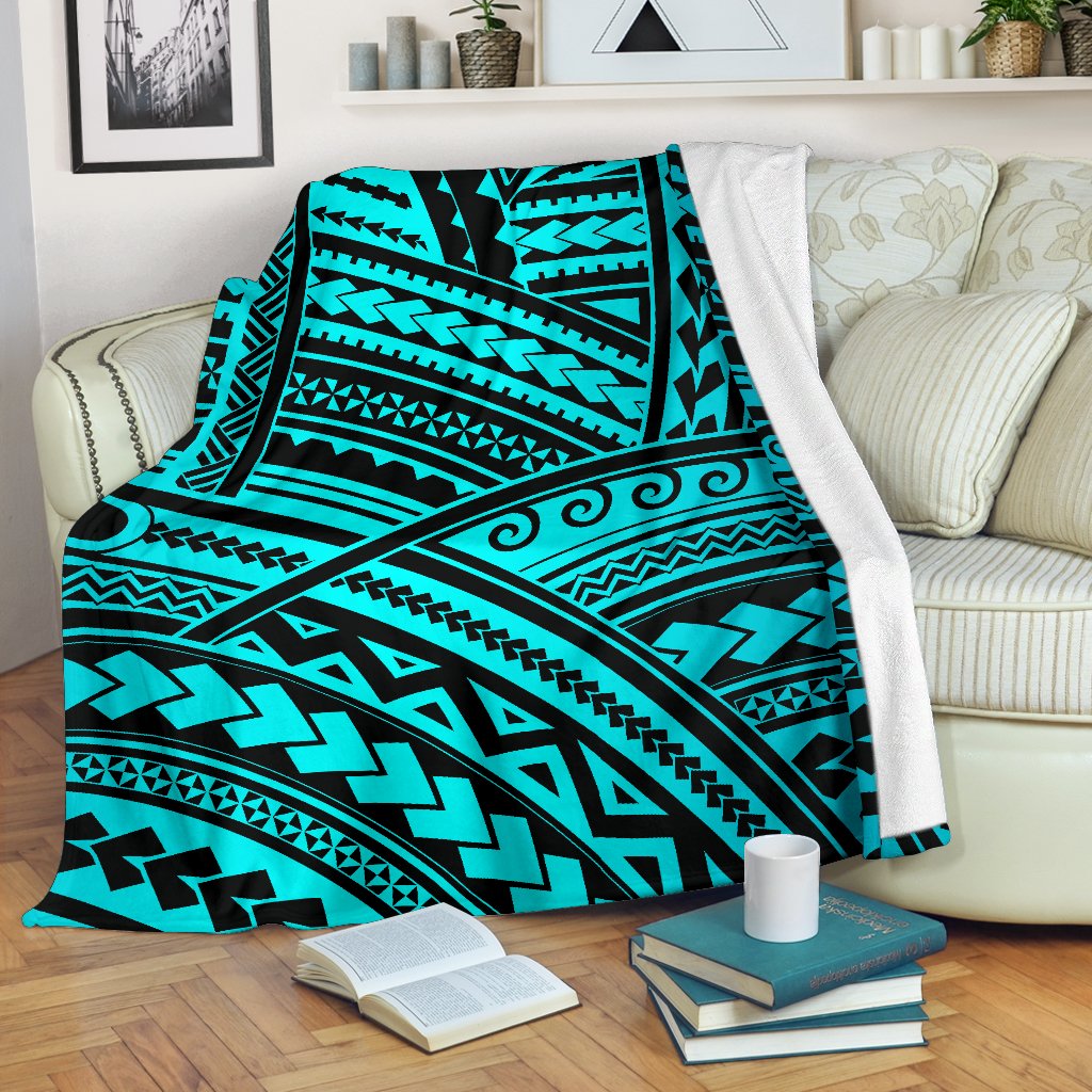 Polynesian Tribal Fleece Blanket