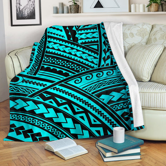 Polynesian Tribal Fleece Blanket