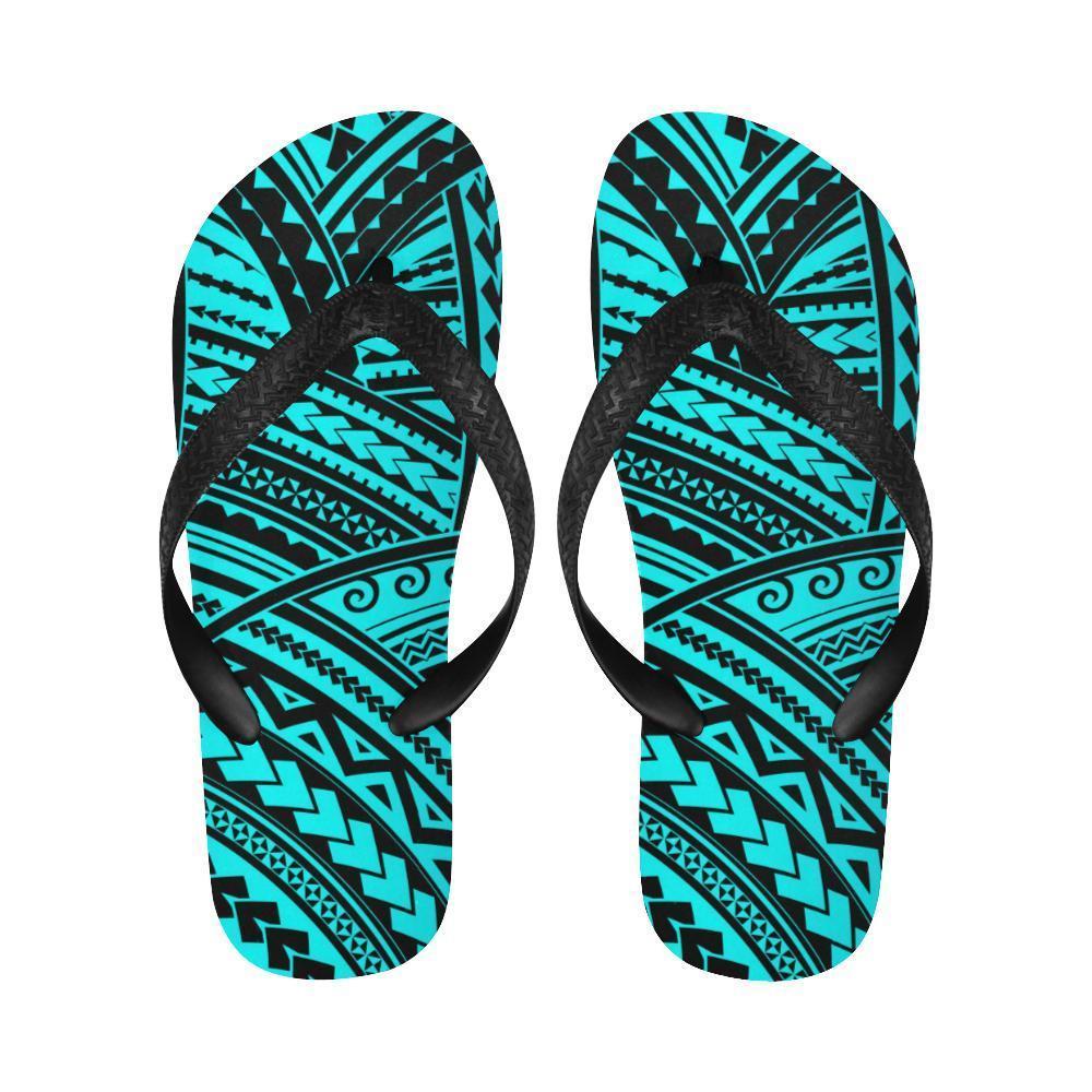 Polynesian Tribal Flip Flops-JTAMIGO.COM