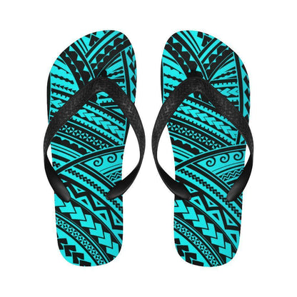 Polynesian Tribal Flip Flops-JTAMIGO.COM