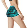 Polynesian Tribal High Waisted Spandex Shorts-JTAMIGO.COM