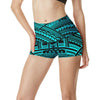 Polynesian Tribal High Waisted Spandex Shorts-JTAMIGO.COM