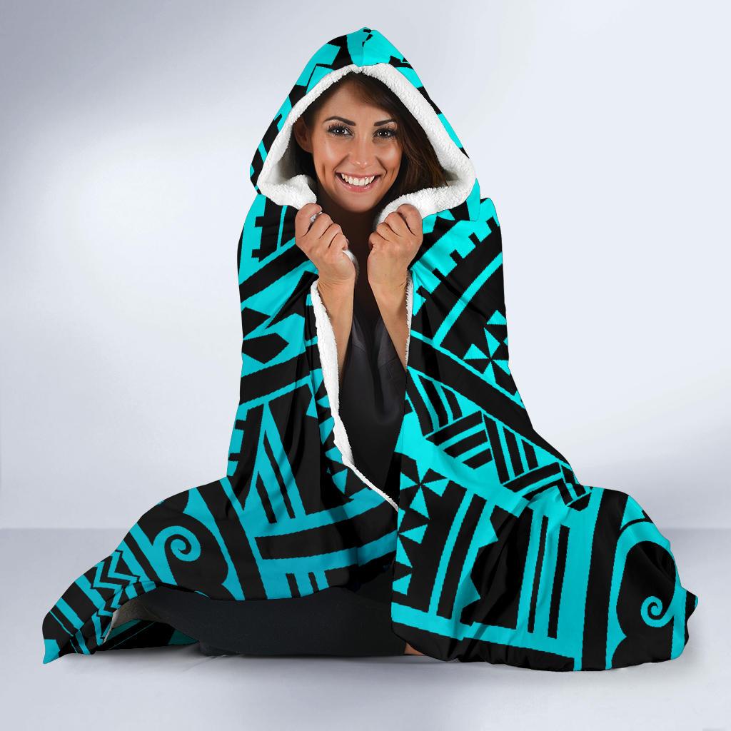 Polynesian Tribal Hooded Blanket-JTAMIGO.COM