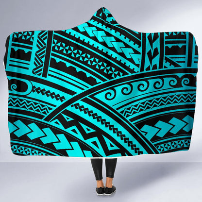 Polynesian Tribal Hooded Blanket-JTAMIGO.COM