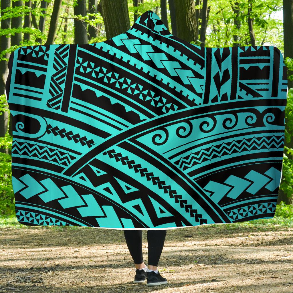 Polynesian Tribal Hooded Blanket-JTAMIGO.COM