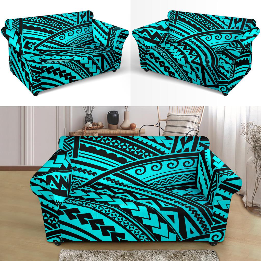 Polynesian Tribal Loveseat Slipcover-JTAMIGO.COM