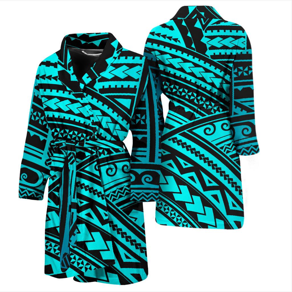Polynesian Tribal Men Bath Robe-JTAMIGO.COM