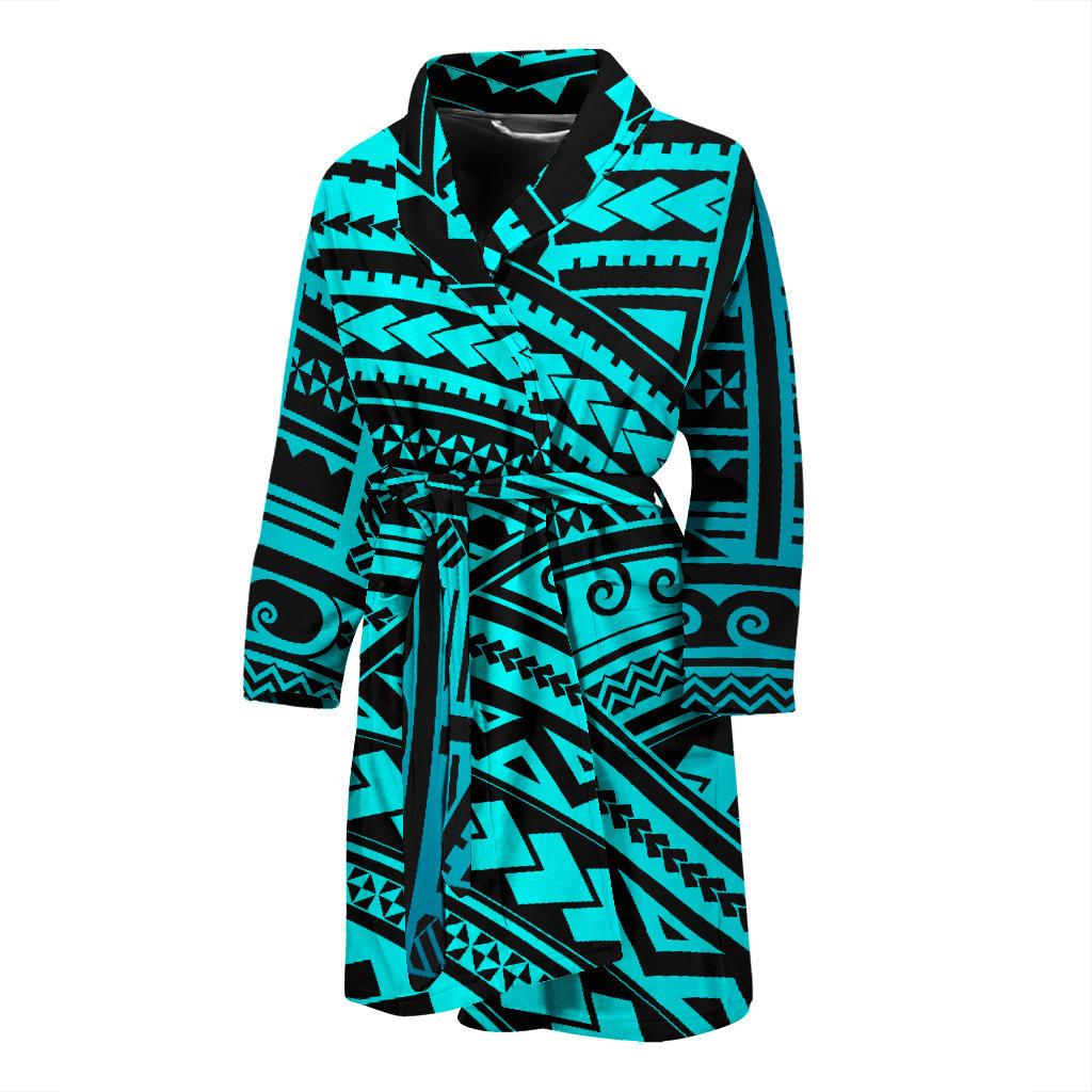 Polynesian Tribal Men Bath Robe-JTAMIGO.COM
