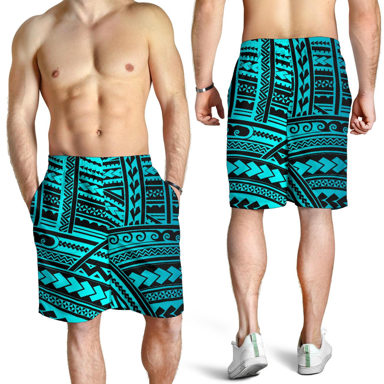 Polynesian Tribal Mens Shorts-JTAMIGO.COM