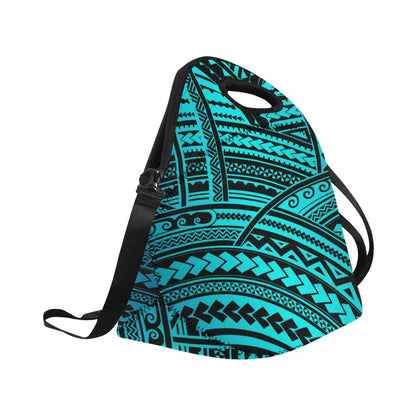 Polynesian Tribal Neoprene Lunch Bag (Model 1669)(Large)-JTAMIGO.COM