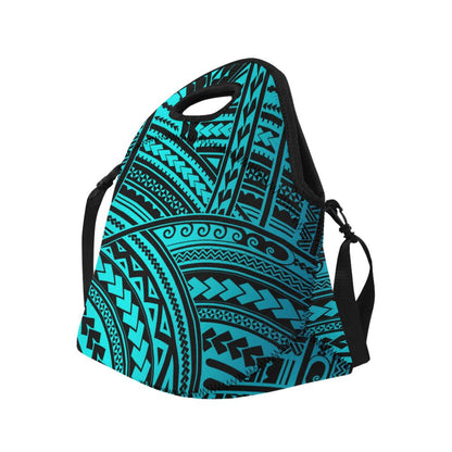 Polynesian Tribal Neoprene Lunch Bag (Model 1669)(Large)-JTAMIGO.COM