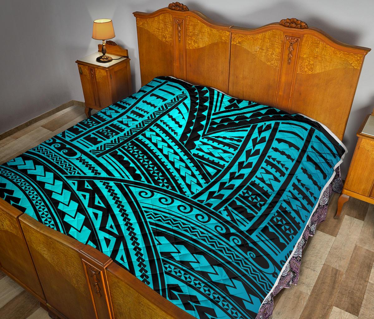 Polynesian Tribal Premium Quilt-JTAMIGO.COM