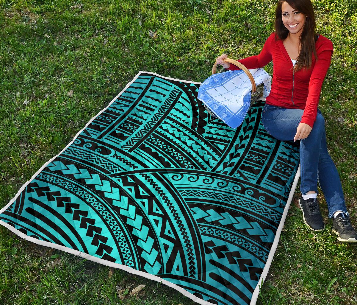 Polynesian Tribal Premium Quilt-JTAMIGO.COM